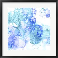 Framed Bubble Square Aqua & Blue IV