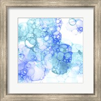 Framed Bubble Square Aqua & Blue IV