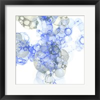 Framed Bubble Square Blue & Grey I