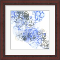 Framed Bubble Square Blue & Grey II