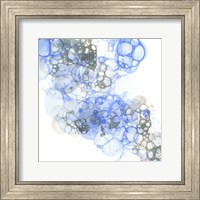 Framed Bubble Square Blue & Grey II