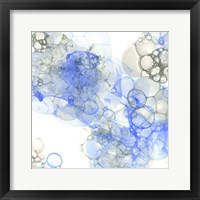 Framed Bubble Square Blue & Grey III