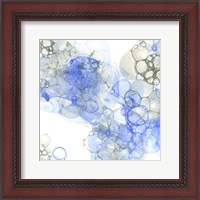 Framed Bubble Square Blue & Grey III