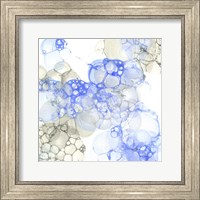 Framed Bubble Square Blue & Grey IV