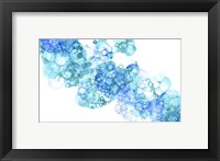 Framed Bubblescape Aqua & Blue I