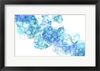 Framed Bubblescape Aqua & Blue I