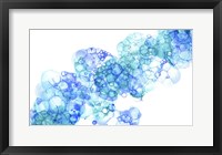 Framed Bubblescape Aqua & Blue II