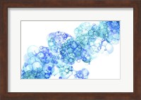 Framed Bubblescape Aqua & Blue II