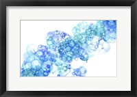 Bubblescape Aqua & Blue II Framed Print