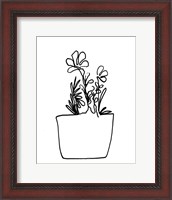 Framed Hand Sketch Flowerpot I