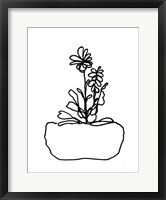 Framed Hand Sketch Flowerpot II