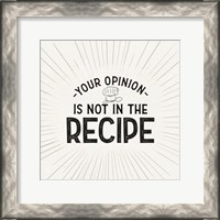 Framed Kitchen Art V-Not in the Recipe