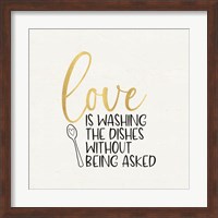 Framed Kitchen Art VI-Love Washes