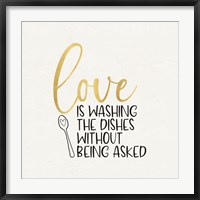 Framed Kitchen Art VI-Love Washes