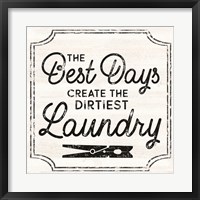 Framed Laundry Art I-Best Days