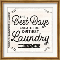 Framed Laundry Art I-Best Days