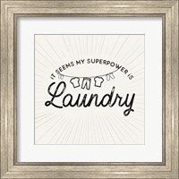 Framed Laundry Art VI-Superpower
