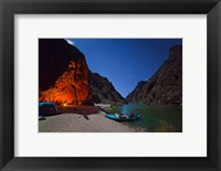 Framed Moonlight Camp Colorado River