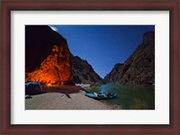 Framed Moonlight Camp Colorado River