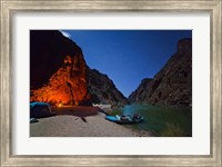 Framed Moonlight Camp Colorado River