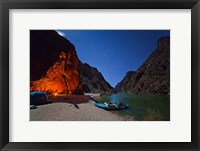 Framed Moonlight Camp Colorado River