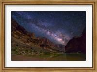 Framed Milky Way Spanning Grand Canyon