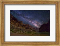 Framed Milky Way Spanning Grand Canyon