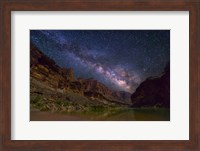 Framed Milky Way Spanning Grand Canyon