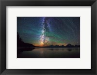 Framed Airglow Jackson Lake Tetons