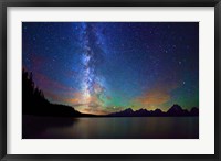 Framed Milky Way Tetons Jackson Lake