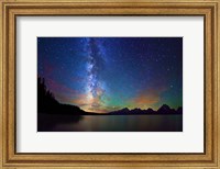 Framed Milky Way Tetons Jackson Lake