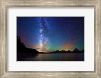 Framed Milky Way Tetons Jackson Lake