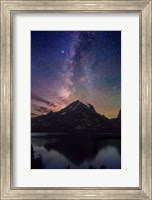 Framed Milky Way Dawn over Jenny Lake