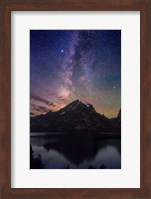 Framed Milky Way Dawn over Jenny Lake