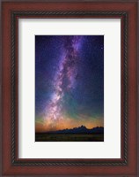 Framed Milky Way dawn over Tetons 1827