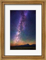 Framed Milky Way dawn over Tetons 1827