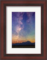 Framed Milky Way dawn over Tetons 1858e