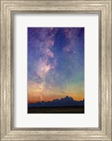 Framed Milky Way dawn over Tetons 1858e