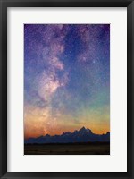 Framed Milky Way dawn over Tetons 1858e