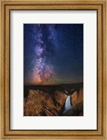 Framed Milky Way Yellowstone Falls