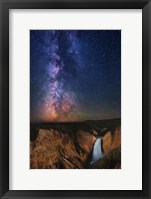 Framed Milky Way Yellowstone Falls
