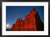 Framed Moonrise Fortress Bryce Canyon