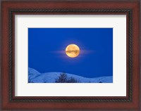 Framed Moonset Oquirrh Mountain 1219