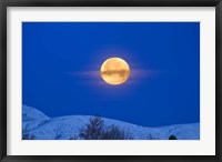 Framed Moonset Oquirrh Mountain 1219