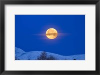 Framed Moonset Oquirrh Mountain 1219