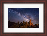 Framed Milky Way over pinnacles Alabama Hills