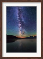 Framed Milky Way over Tetons Jackson Lake
