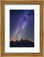 Framed Stars over Tetons 5114