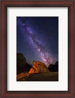 Framed Zion's Struggling Little Tree with Milky Way