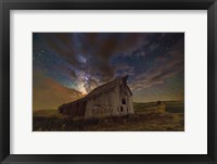 Framed Milky Way Clouds thru Barn at St. Charles